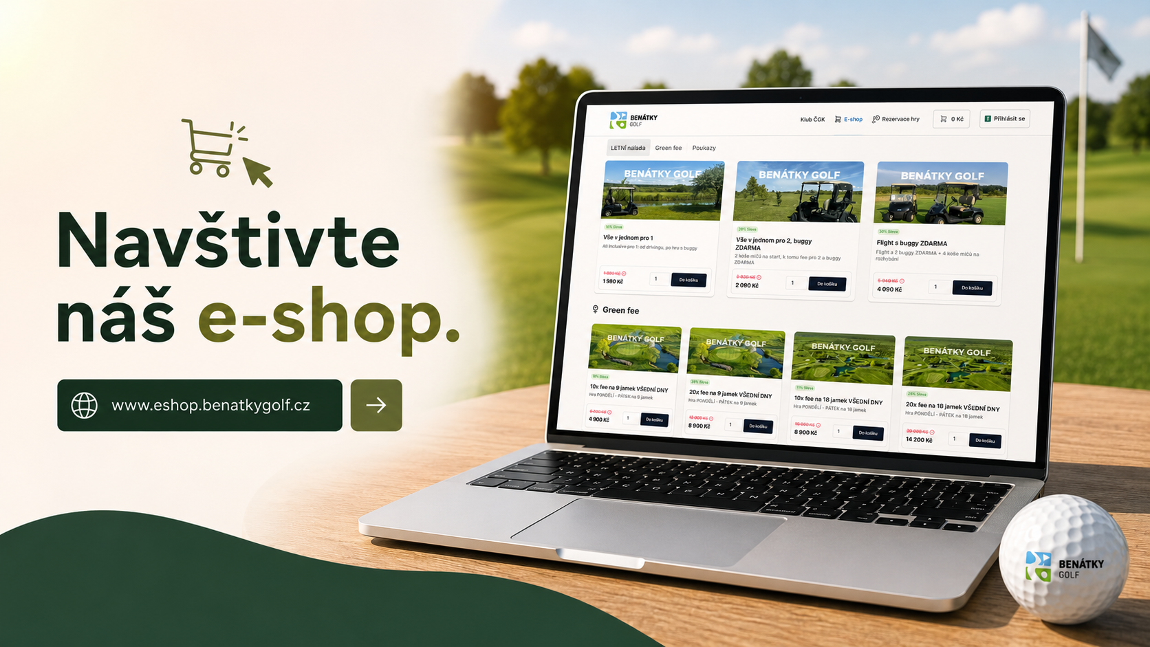 Nakupujte pohodlně v e-shopu Benátky Golf! 🛒⛳